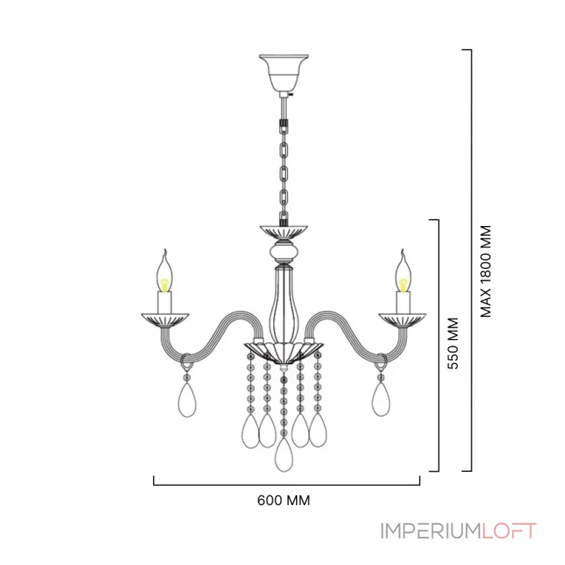 Подвесная люстра RAINBOW D60 от ImperiumLoft