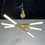 Люстра на штанге ORTON на 3 D96 Gold