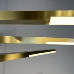 Люстра на штанге ORTON на 3 D96 Gold