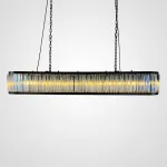 Подвесная люстра RH 1920s Odeon Clear Glass Black 180