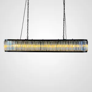 Подвесная люстра RH 1920s Odeon Clear Glass Black 180