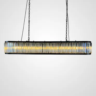 Подвесная люстра RH 1920s Odeon Clear Glass Black 180 Подвесная люстра RH 1920s Odeon Clear Glass Black 180