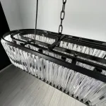 Подвесная люстра RH 1920s Odeon Clear Glass Black 180