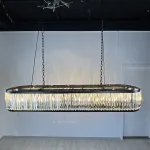 Подвесная люстра RH 1920s Odeon Clear Glass Black 180