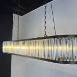 Подвесная люстра RH 1920s Odeon Clear Glass Black 180