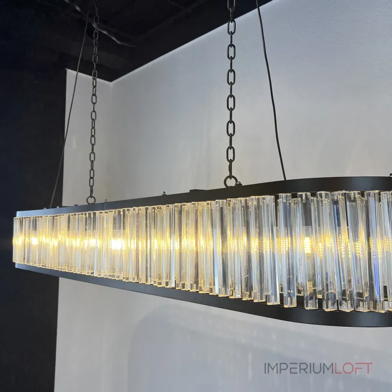 Подвесная люстра RH 1920s Odeon Clear Glass Black 180 Подвесная люстра RH 1920s Odeon Clear Glass Black 180