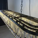 Подвесная люстра RH 1920s Odeon Clear Glass Black 180