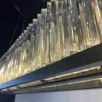 Подвесная люстра RH 1920s Odeon Clear Glass Black 180