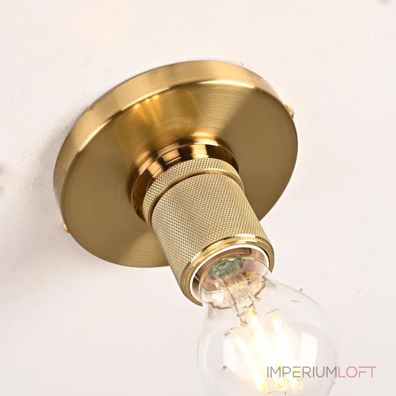 Потолочный светильник RH Utilitaire Socket Flushmount Brass от ImperiumLoft