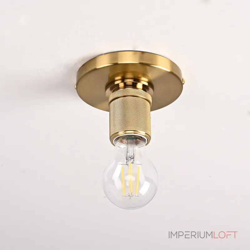 Потолочный светильник RH Utilitaire Socket Flushmount Brass от ImperiumLoft