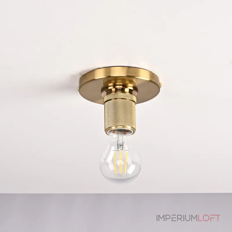 Потолочный светильник RH Utilitaire Socket Flushmount Brass от ImperiumLoft
