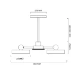 Потолочная люстра MOVE 3 Gray от ImperiumLoft