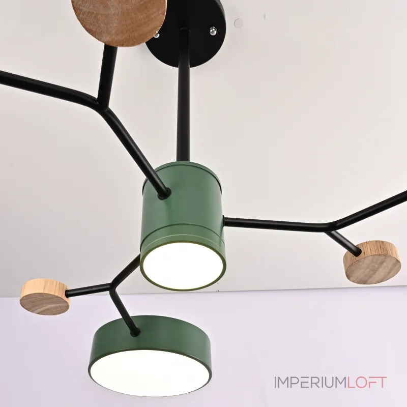 Люстра на штанге MEADE 4 lamps Green от ImperiumLoft Люстра на штанге MEADE 4 lamps Green от ImperiumLoft