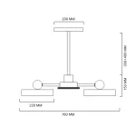 Потолочная люстра MOVE 5 Pink от ImperiumLoft