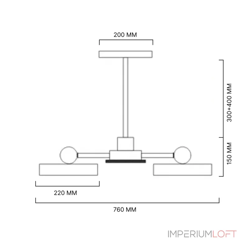 Потолочная люстра MOVE 5 Pink от ImperiumLoft