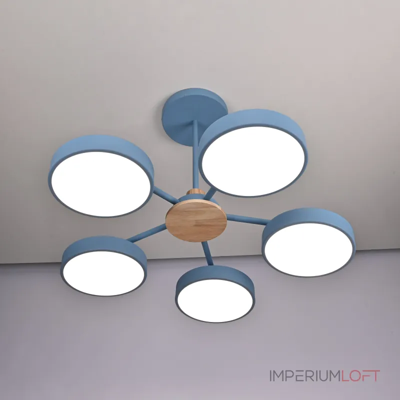 Потолочная люстра MOVE 5 Blue от ImperiumLoft Потолочная люстра MOVE 5 Blue от ImperiumLoft