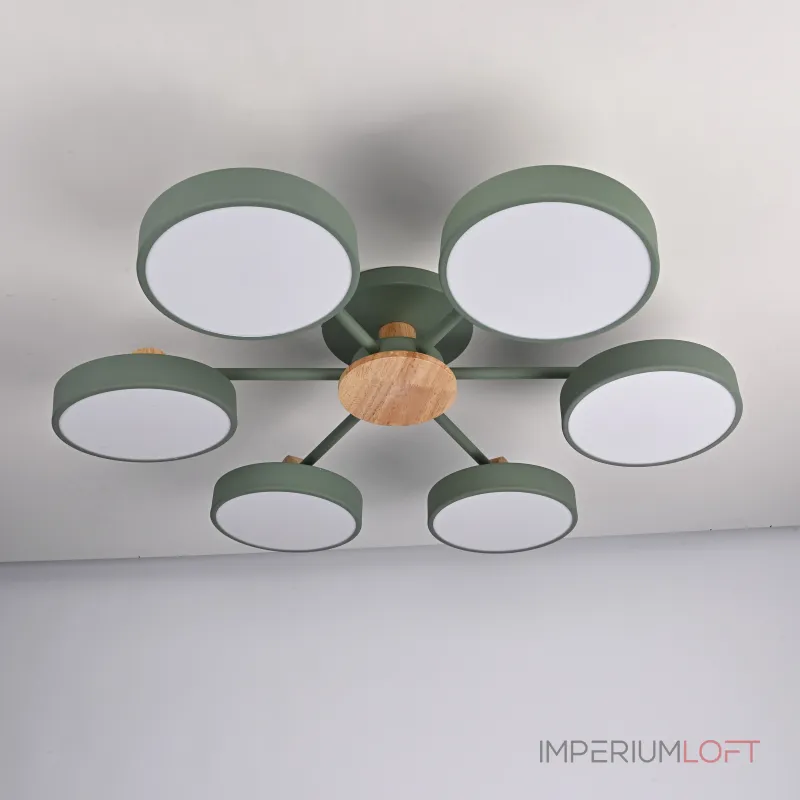Потолочная люстра MOVE 6 Green от ImperiumLoft