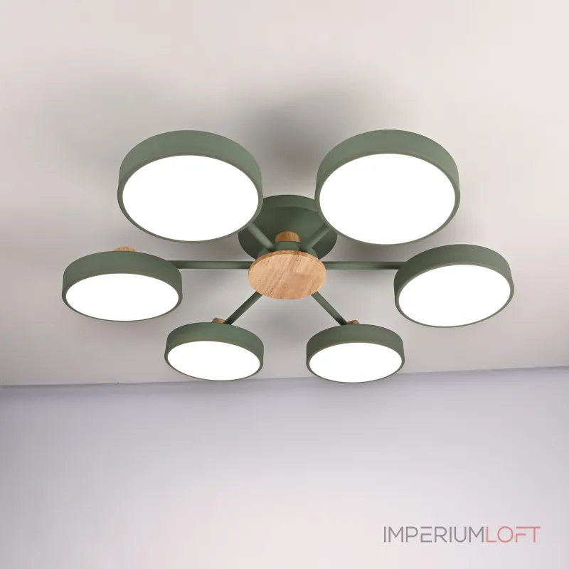 Потолочная люстра MOVE 6 Green от ImperiumLoft