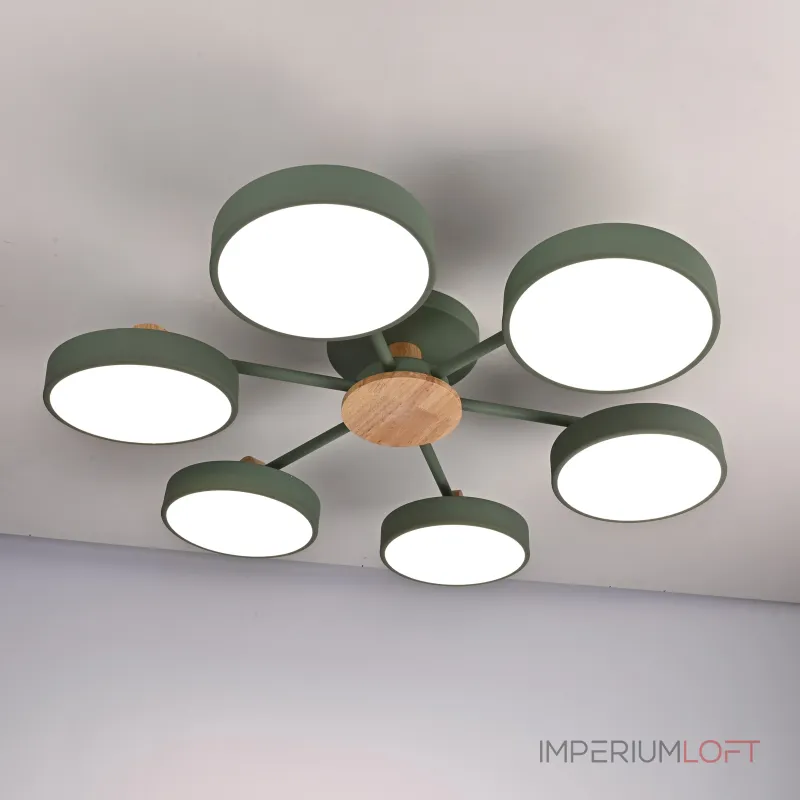 Потолочная люстра MOVE 6 Green от ImperiumLoft