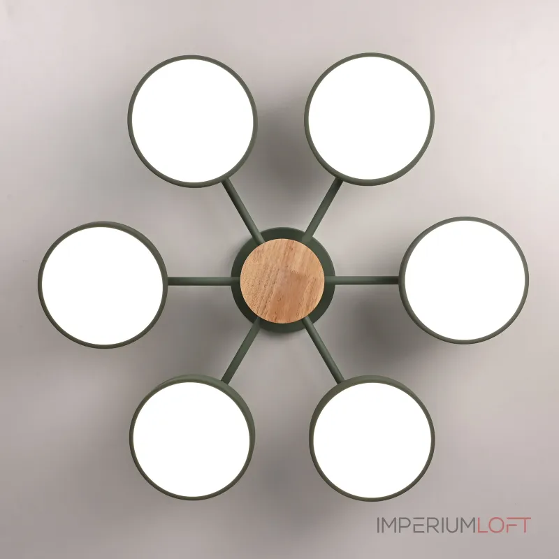 Потолочная люстра MOVE 6 Green от ImperiumLoft