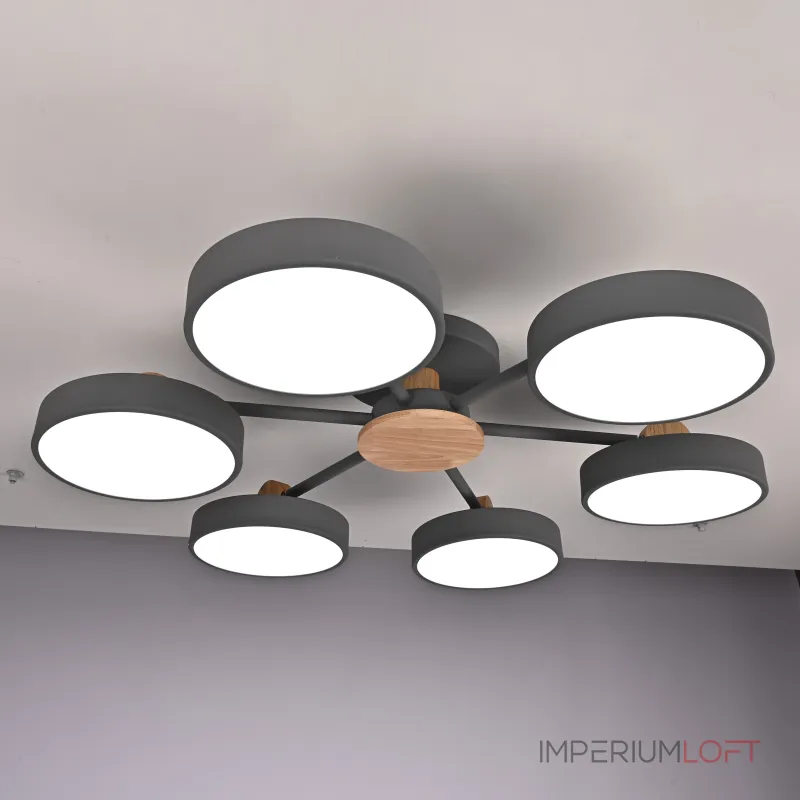 Потолочная люстра MOVE 6 Gray от ImperiumLoft Потолочная люстра MOVE 6 Gray от ImperiumLoft