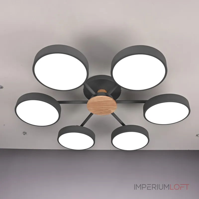 Потолочная люстра MOVE 6 Gray от ImperiumLoft Потолочная люстра MOVE 6 Gray от ImperiumLoft