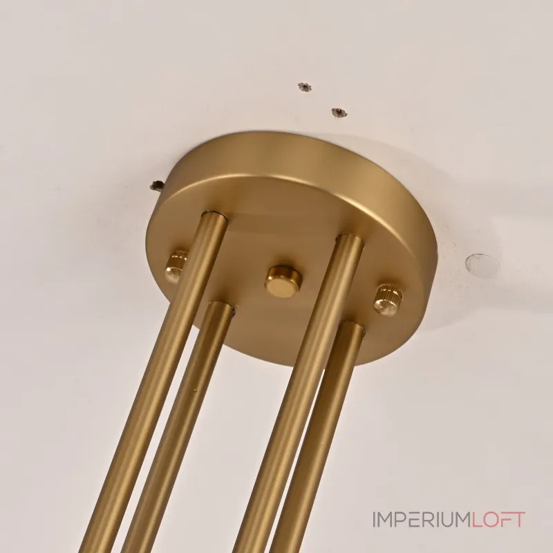 Люстра на штанге CANELLE Round Chandelier 8 Modern Brass