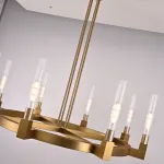 Люстра на штанге CANELLE Round Chandelier 8 Modern Brass