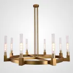 Люстра на штанге CANELLE Round Chandelier 8 Modern Brass