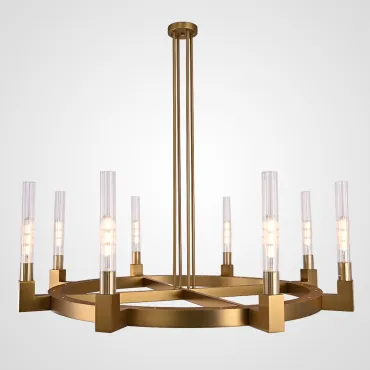 Люстра на штанге CANELLE Round Chandelier 8 Modern Brass