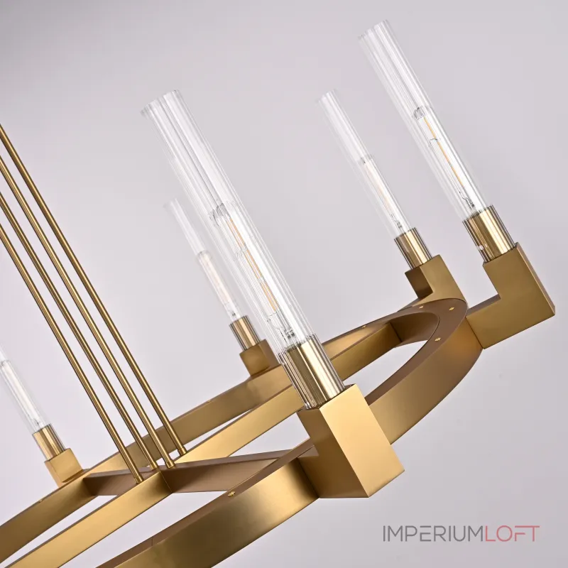 Люстра на штанге CANELLE Round Chandelier 8 Modern Brass