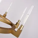Люстра на штанге CANELLE Round Chandelier 8 Modern Brass