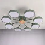 Потолочная люстра MOVE 8 Green от ImperiumLoft