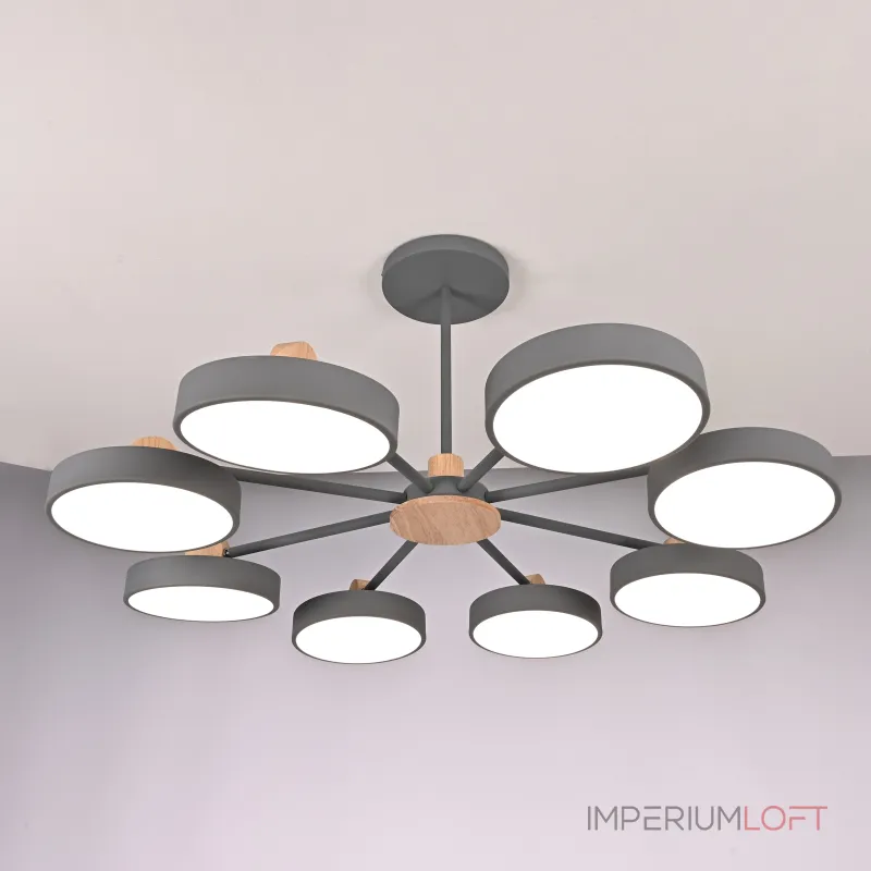 Потолочная люстра MOVE 8 Gray от ImperiumLoft Потолочная люстра MOVE 8 Gray от ImperiumLoft