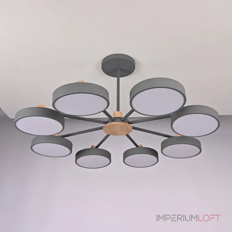 Потолочная люстра MOVE 8 Gray от ImperiumLoft Потолочная люстра MOVE 8 Gray от ImperiumLoft