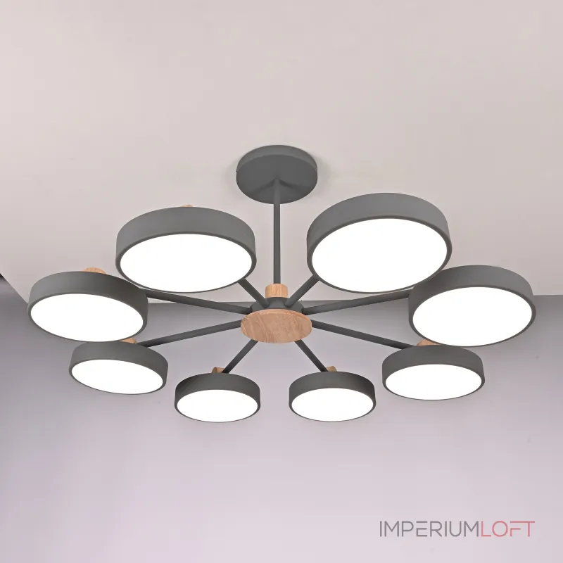 Потолочная люстра MOVE 8 Gray от ImperiumLoft Потолочная люстра MOVE 8 Gray от ImperiumLoft