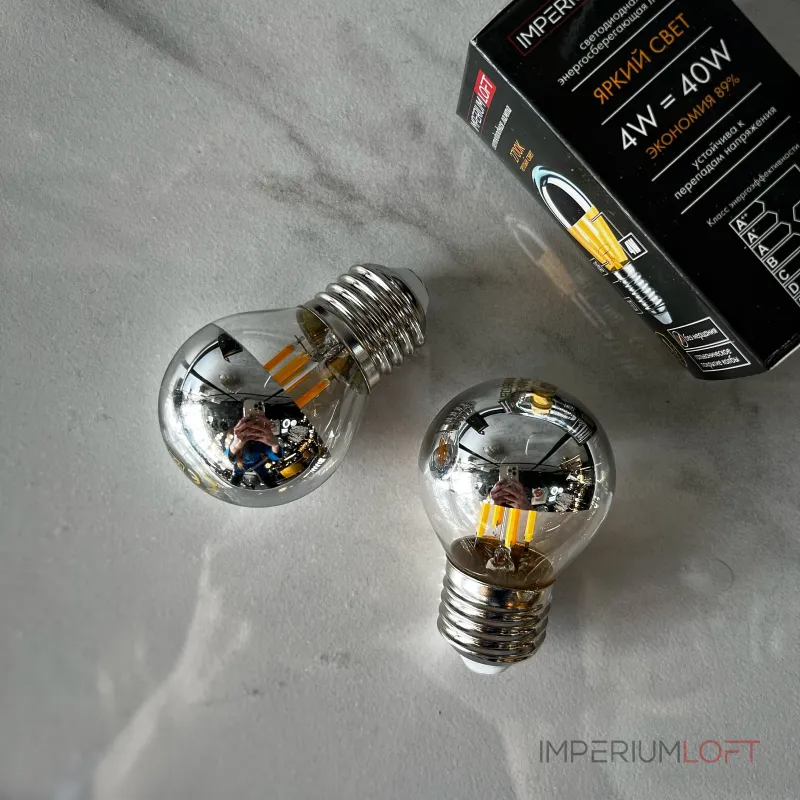 Светодиодная лампочка Led с гальваническим покрытием для Modo Chandelier Е27 4W 2700от ImperiumLoft