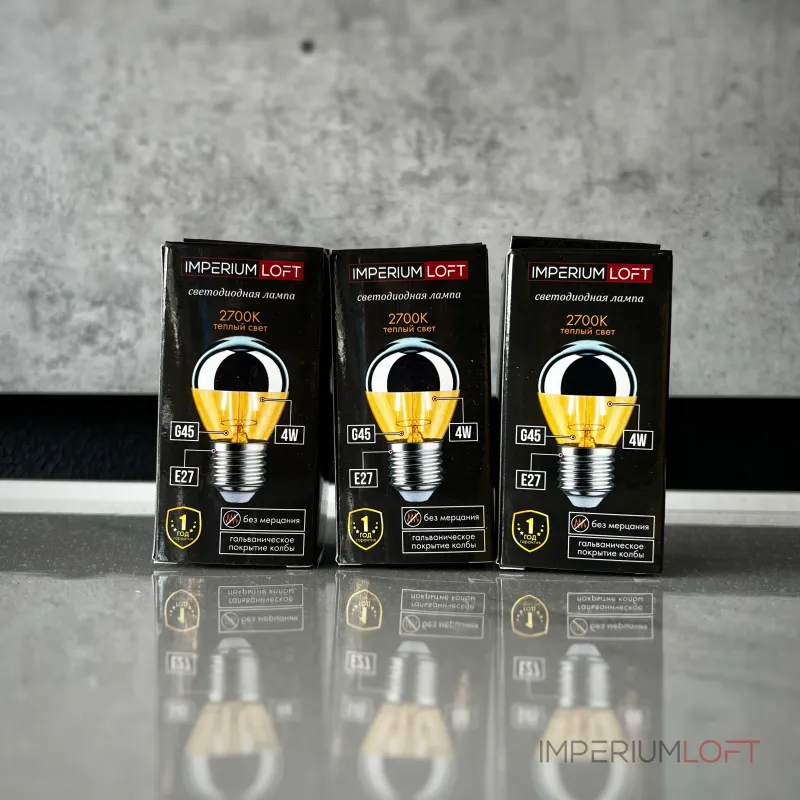 Светодиодная лампочка Led с гальваническим покрытием для Modo Chandelier Е27 4W 2700от ImperiumLoft