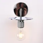 Бра RH Utilitaire Knurled Disk Shade Sconce Silver от ImperiumLoft