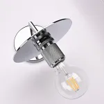 Бра RH Utilitaire Knurled Disk Shade Sconce Silver от ImperiumLoft