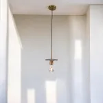 Подвесной светильник RH Utilitaire Disk Shade Pendant Brass от ImperiumLoft
