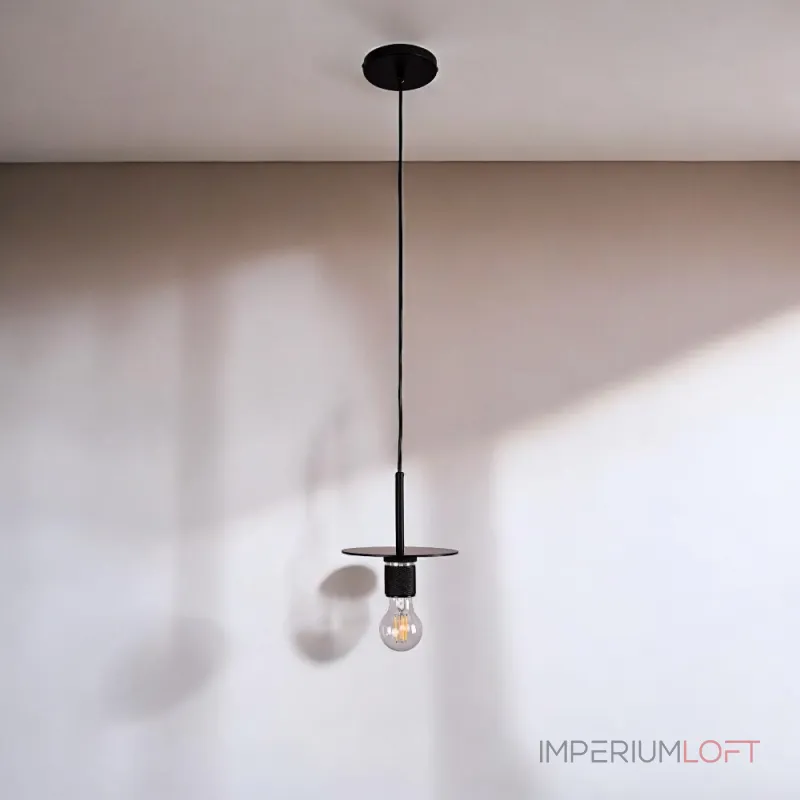 Подвесной светильник RH Utilitaire Disk Shade Pendant Black от ImperiumLoft Подвесной светильник RH Utilitaire Disk Shade Pendant Black от ImperiumLoft