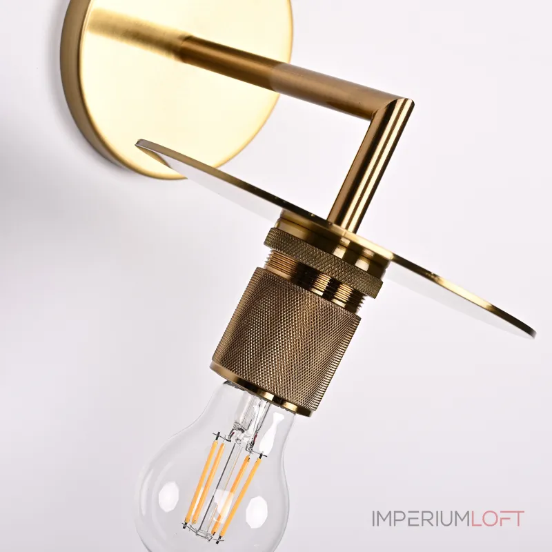 Бра RH Utilitaire Knurled Disk Shade Sconce Brass от ImperiumLoft Бра RH Utilitaire Knurled Disk Shade Sconce Brass от ImperiumLoft