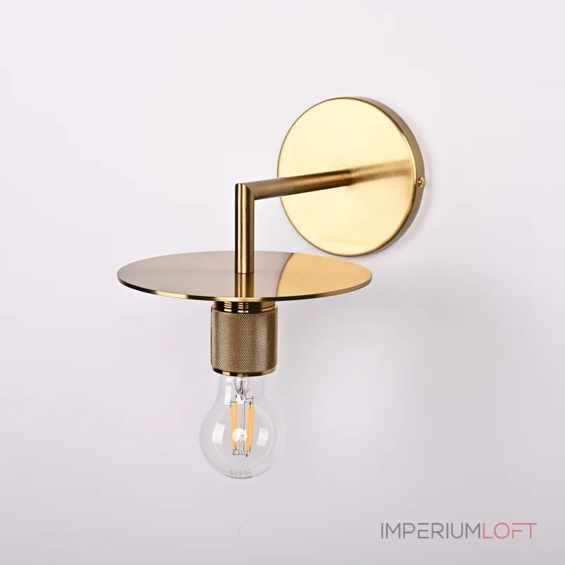 Бра RH Utilitaire Knurled Disk Shade Sconce Brass от ImperiumLoft Бра RH Utilitaire Knurled Disk Shade Sconce Brass от ImperiumLoft