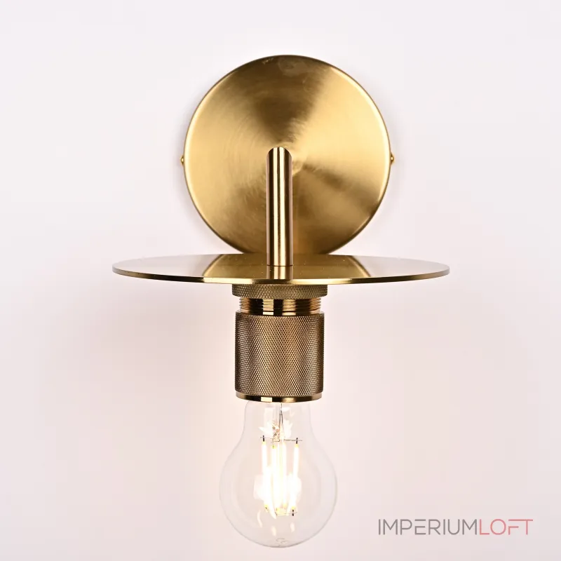 Бра RH Utilitaire Knurled Disk Shade Sconce Brass от ImperiumLoft Бра RH Utilitaire Knurled Disk Shade Sconce Brass от ImperiumLoft