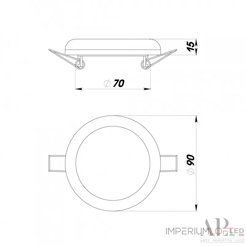 Светильник встраиваемый светодиодный APL LED Ingrid 3322.FAP222R/10W/4K от ImperiumLoft