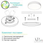 Светильник светодиодный APL LED Toscana 3315.XM302-1-374/24W/3K White TD от ImperiumLoft