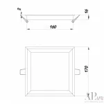 Светильник встраиваемый светодиодный 3322.LDF16016/16W/4K APL LED от ImperiumLoft