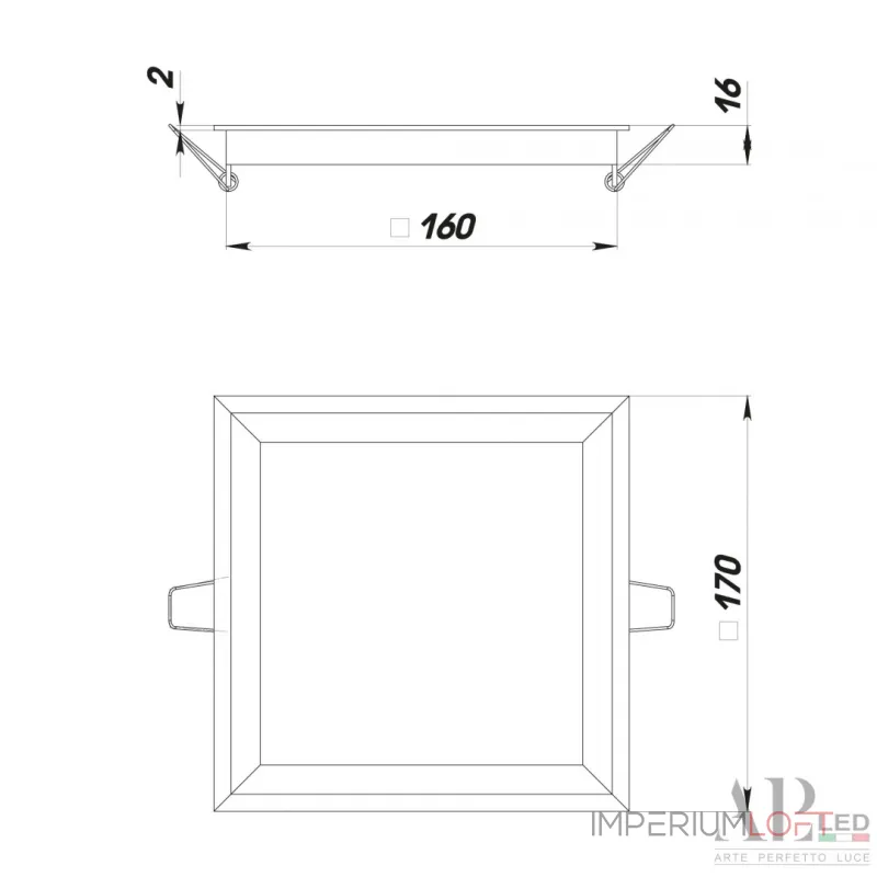 Светильник встраиваемый светодиодный 3322.LDF16016/16W/4K APL LED от ImperiumLoft