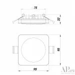 Светильник встраиваемый светодиодный 3322.LD109S/12W/6K APL LED от ImperiumLoft